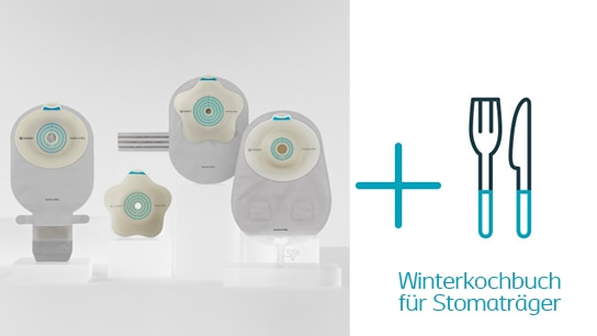 Testen Sie jetzt SenSura® Mio und erhalten Sie unser Winterkochbuch für Stomaträger gratis dazu!