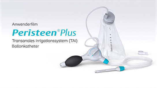 Anwendung Peristeen® Plus mit Ballonkatheter - Transanale Irrigation